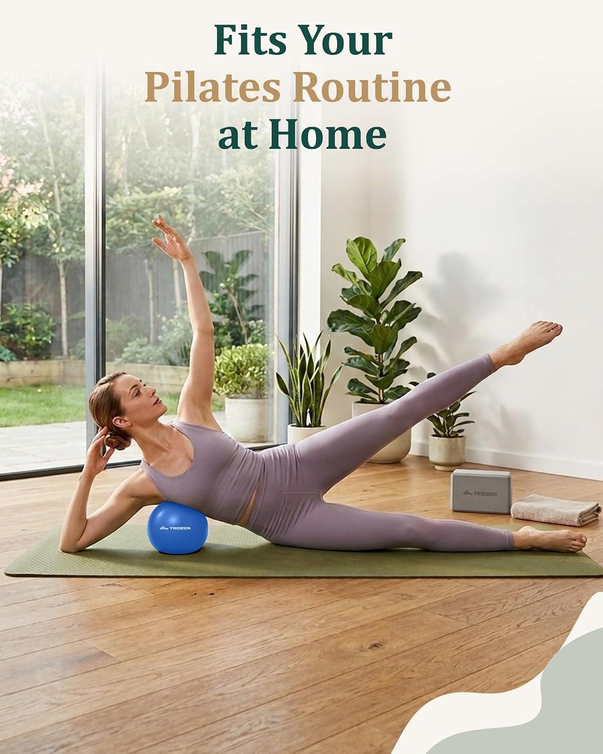 9 Inch Pilates Ball with Inflation Straw, Small Exercise Yoga Ball