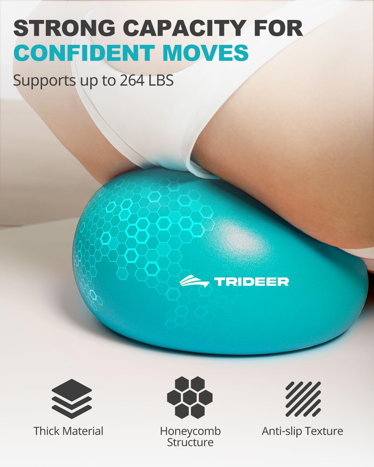 9 Inch Pilates Ball with Inflation Straw, Small Exercise Yoga Ball