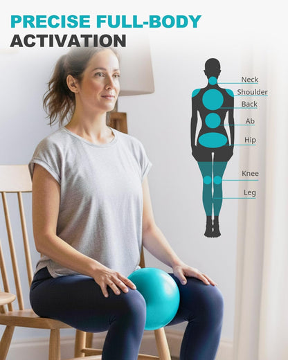 9 Inch Pilates Ball with Inflation Straw, Small Exercise Yoga Ball