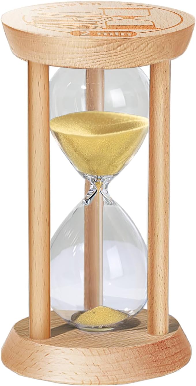 20 Minute Wooden Sand Timers,Large Bamboo Gold Sand Hourglass for Productivity, Meditation & Decor, 20 Min Reloj De Arena Sand Watch for Kitchen, Office, Game, Classroom, Yoga
