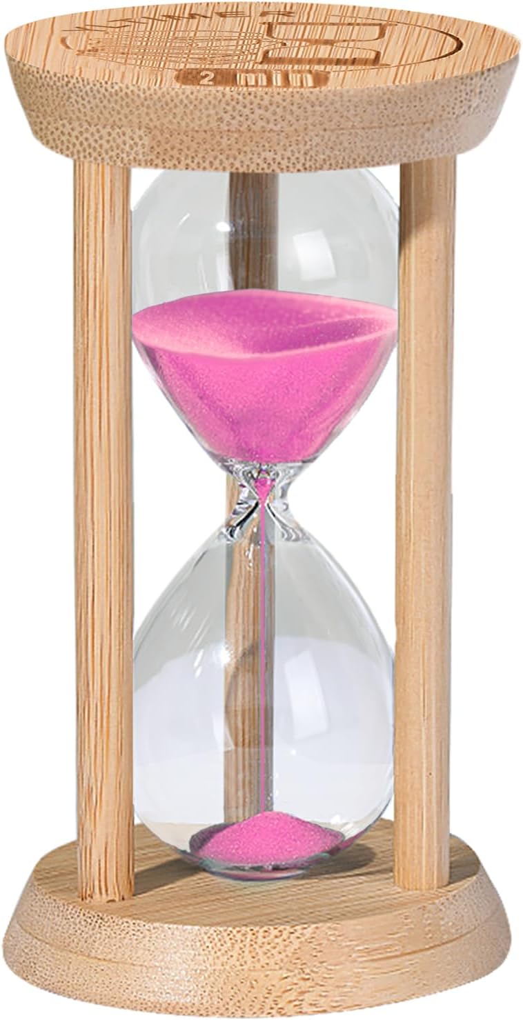 20 Minute Wooden Sand Timers,Large Bamboo Gold Sand Hourglass for Productivity, Meditation & Decor, 20 Min Reloj De Arena Sand Watch for Kitchen, Office, Game, Classroom, Yoga