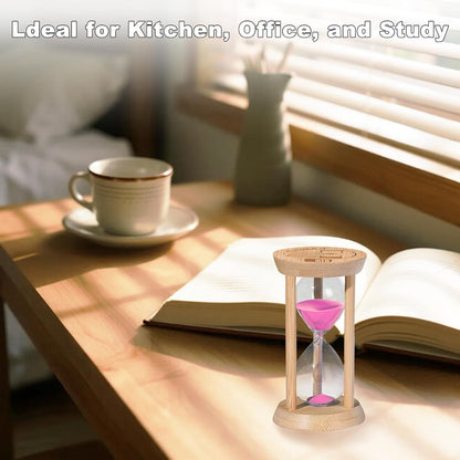 20 Minute Wooden Sand Timers,Large Bamboo Gold Sand Hourglass for Productivity, Meditation & Decor, 20 Min Reloj De Arena Sand Watch for Kitchen, Office, Game, Classroom, Yoga