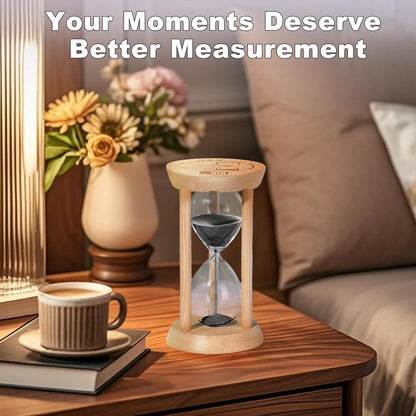 20 Minute Wooden Sand Timers,Large Bamboo Gold Sand Hourglass for Productivity, Meditation & Decor, 20 Min Reloj De Arena Sand Watch for Kitchen, Office, Game, Classroom, Yoga