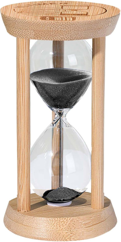 20 Minute Wooden Sand Timers,Large Bamboo Gold Sand Hourglass for Productivity, Meditation & Decor, 20 Min Reloj De Arena Sand Watch for Kitchen, Office, Game, Classroom, Yoga