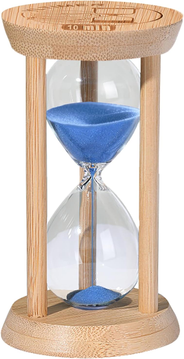 20 Minute Wooden Sand Timers,Large Bamboo Gold Sand Hourglass for Productivity, Meditation & Decor, 20 Min Reloj De Arena Sand Watch for Kitchen, Office, Game, Classroom, Yoga