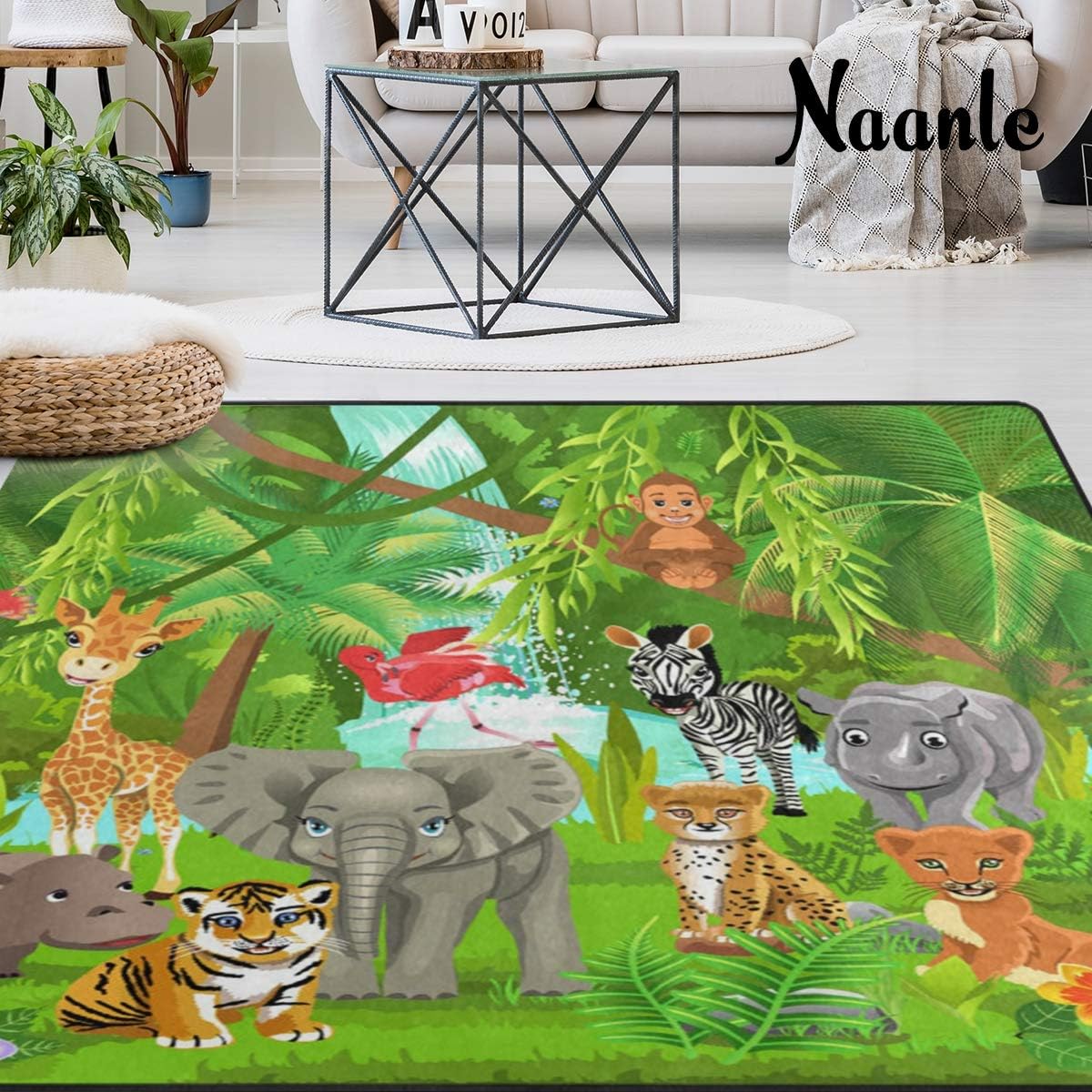 Ocean Animal Sharks Non Slip Area Rug for Living Dinning Room Bedroom Kitchen, 2' x 3'(24 x 36 Inches), Shark Nursery Rug Floor Carpet Yoga Mat