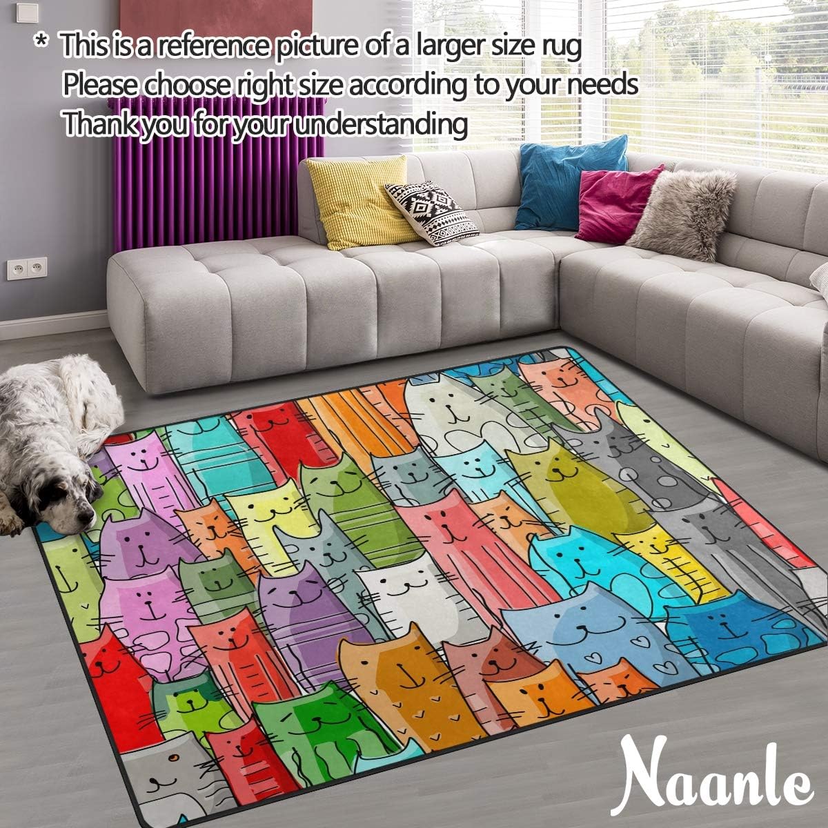 Ocean Animal Sharks Non Slip Area Rug for Living Dinning Room Bedroom Kitchen, 2' x 3'(24 x 36 Inches), Shark Nursery Rug Floor Carpet Yoga Mat