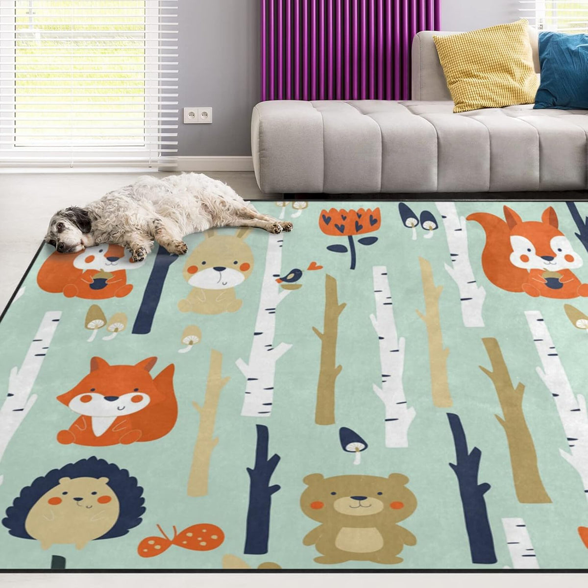 Ocean Animal Sharks Non Slip Area Rug for Living Dinning Room Bedroom Kitchen, 2' x 3'(24 x 36 Inches), Shark Nursery Rug Floor Carpet Yoga Mat