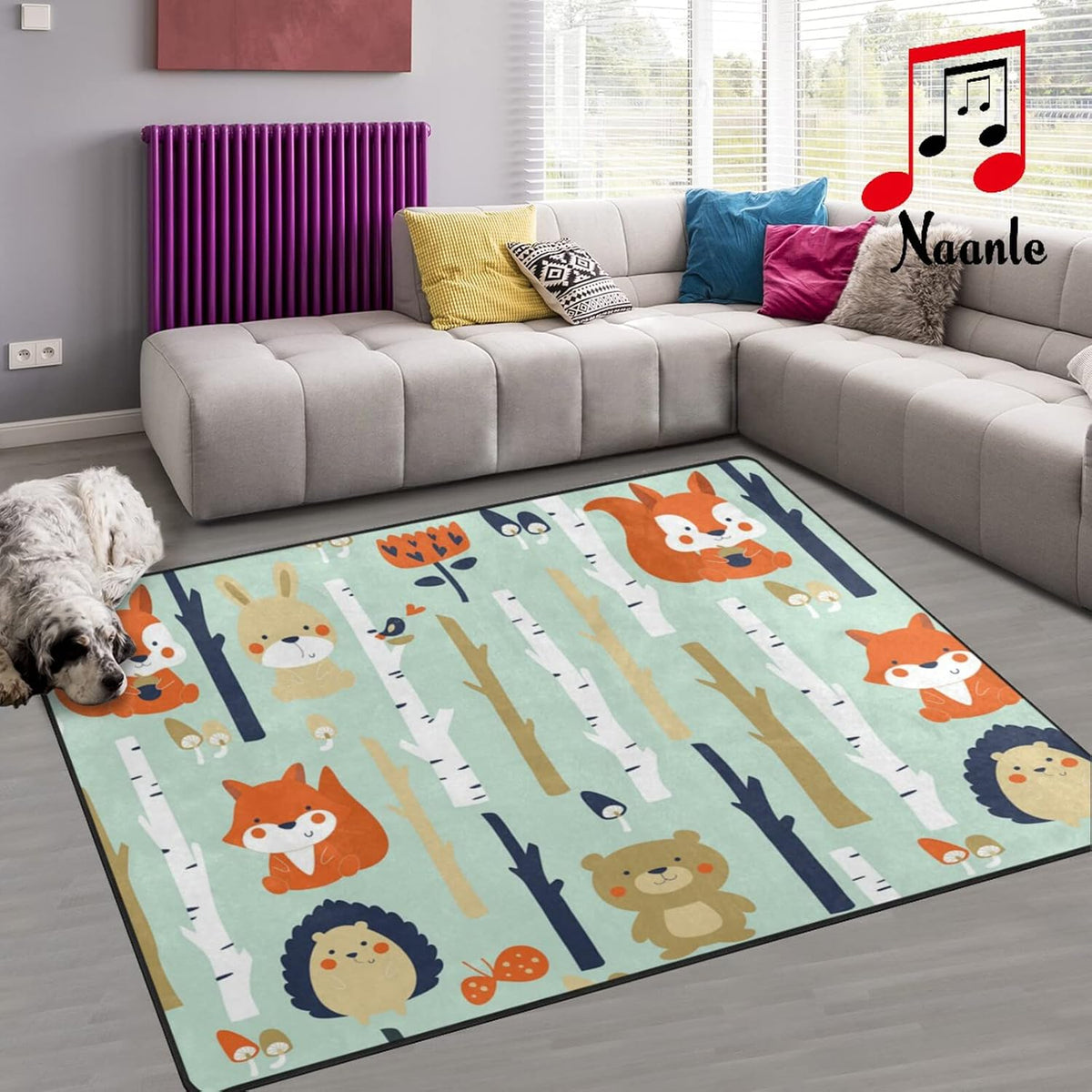 Ocean Animal Sharks Non Slip Area Rug for Living Dinning Room Bedroom Kitchen, 2' x 3'(24 x 36 Inches), Shark Nursery Rug Floor Carpet Yoga Mat