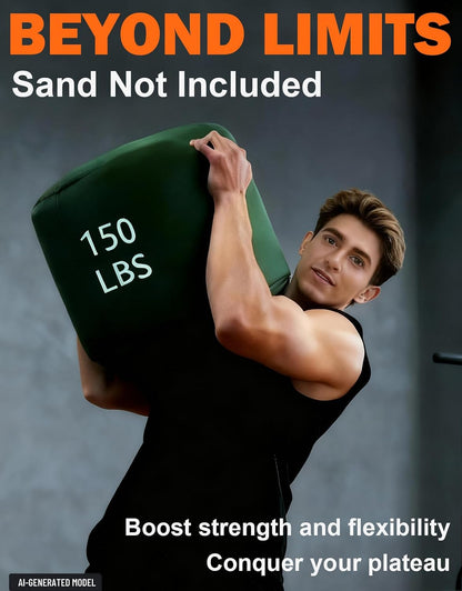 Sandbag Workout Bag,Sand Bags for Weight Training,Sandbags for Fitness,Sandbags for Weight Training,Round Sandbag,Cross-Training & Exercise, Sand Not Included
