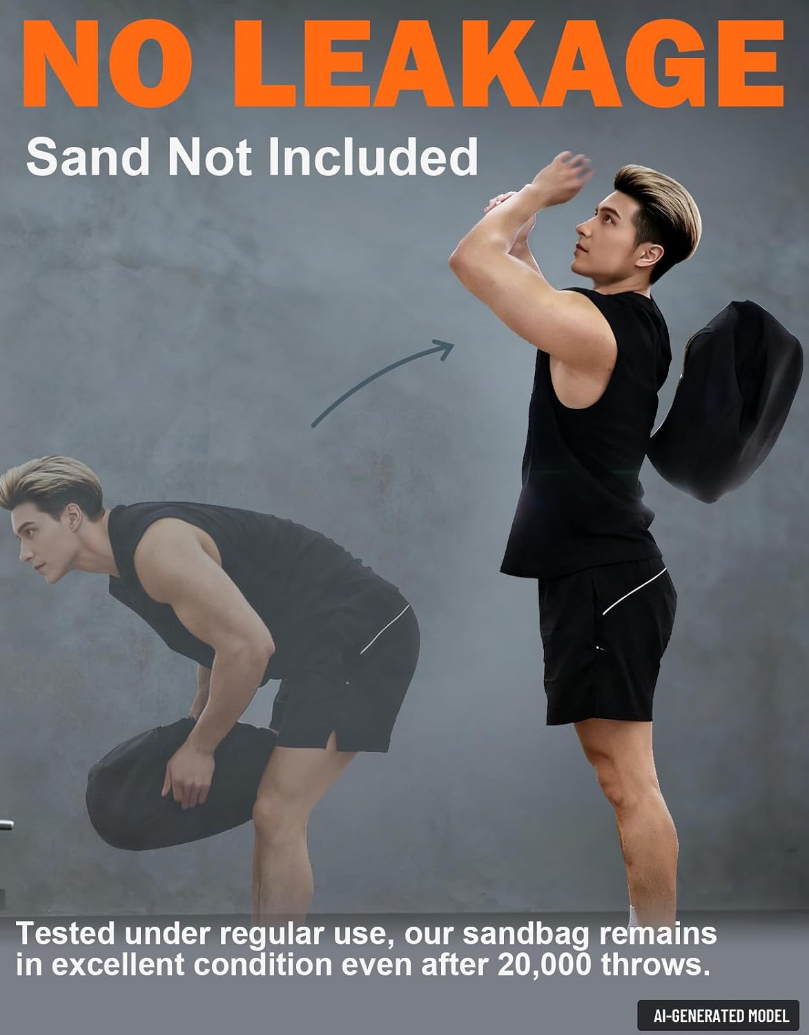 Sandbag Workout Bag,Sand Bags for Weight Training,Sandbags for Fitness,Sandbags for Weight Training,Round Sandbag,Cross-Training & Exercise, Sand Not Included