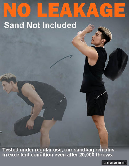 Sandbag Workout Bag,Sand Bags for Weight Training,Sandbags for Fitness,Sandbags for Weight Training,Round Sandbag,Cross-Training & Exercise, Sand Not Included
