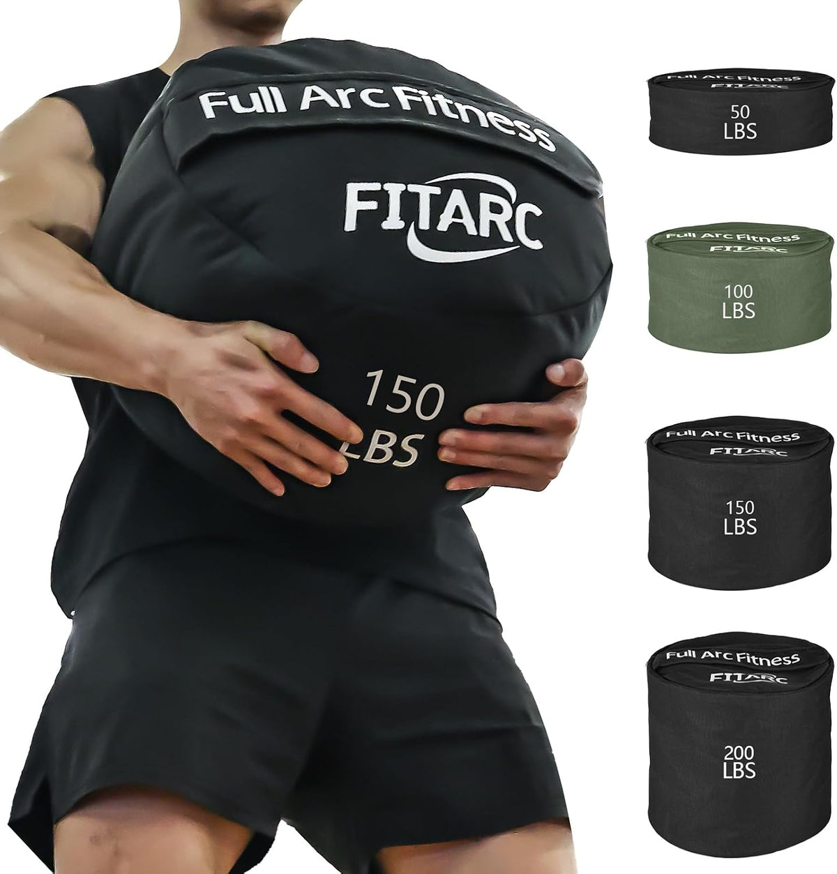 Sandbag Workout Bag,Sand Bags for Weight Training,Sandbags for Fitness,Sandbags for Weight Training,Round Sandbag,Cross-Training & Exercise, Sand Not Included