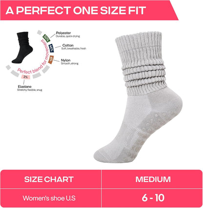 CoolMate Pilates Socks with Grips for Women, Non Slip Yoga Socks - Colors B