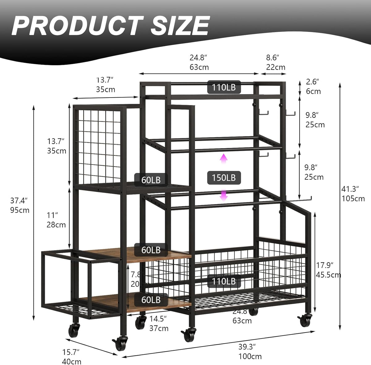 3-Tier Dumbbell Rack Stand, Adjustable Weight Rack for Home Gym