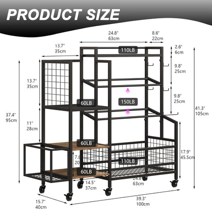 3-Tier Dumbbell Rack Stand, Adjustable Weight Rack for Home Gym