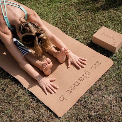 Premium Cork Yoga Mat - Natural Rubber Bottom. Non Slip & Soft, Sweat Resistant. Extra Long and Wide for Comfort. Suitable Also for Hot Yoga. (72" x 24" x 4.5mm) 1 Tree is Planted per Mat Sold
