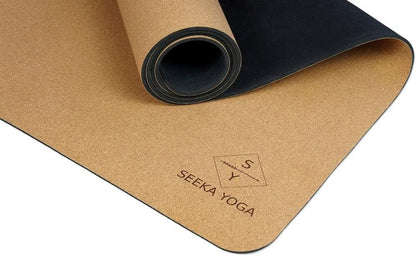 Premium Cork Yoga Mat - Natural Rubber Bottom. Non Slip & Soft, Sweat Resistant. Extra Long and Wide for Comfort. Suitable Also for Hot Yoga. (72" x 24" x 4.5mm) 1 Tree is Planted per Mat Sold