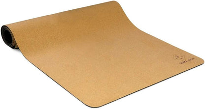 Premium Cork Yoga Mat - Natural Rubber Bottom. Non Slip & Soft, Sweat Resistant. Extra Long and Wide for Comfort. Suitable Also for Hot Yoga. (72" x 24" x 4.5mm) 1 Tree is Planted per Mat Sold