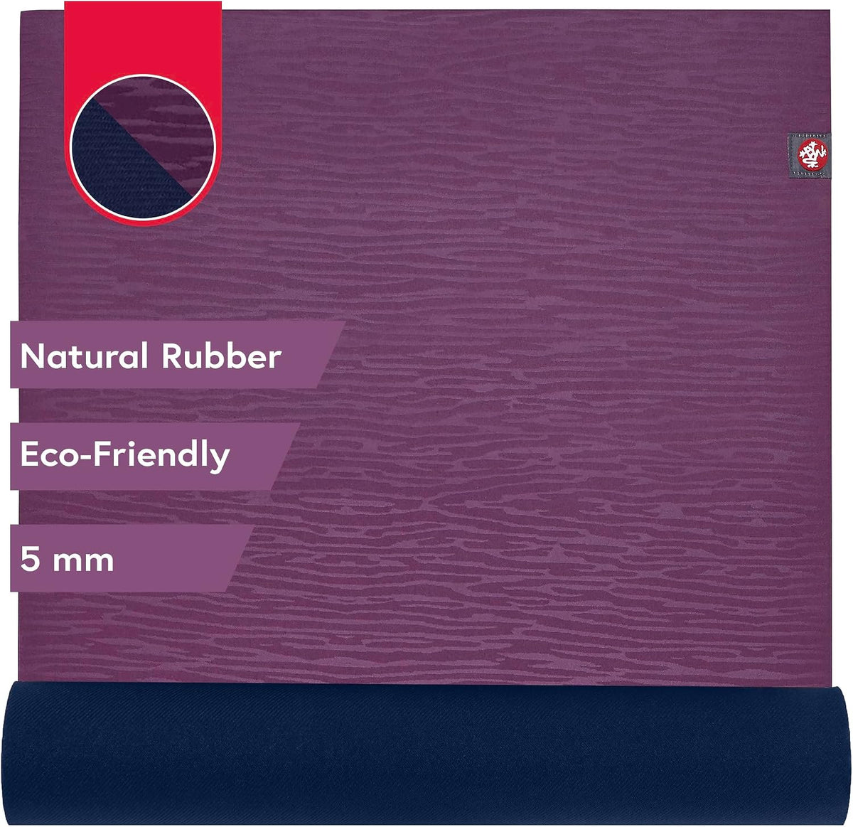 eKO Yoga Mat - Natural Rubber | Eco-Friendly | Soft Textured Surface| Natural Next-to-Skin Feel