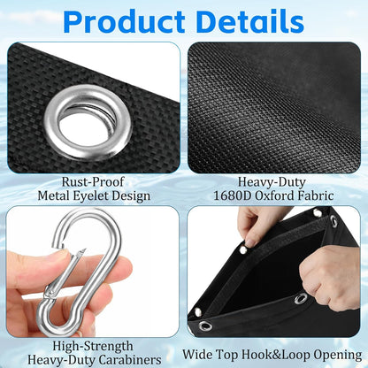 10-Pack Photography Sandbags Weight Bags with Carabiner (Max Load 20 lbs)