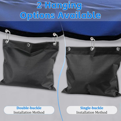 10-Pack Photography Sandbags Weight Bags with Carabiner (Max Load 20 lbs)