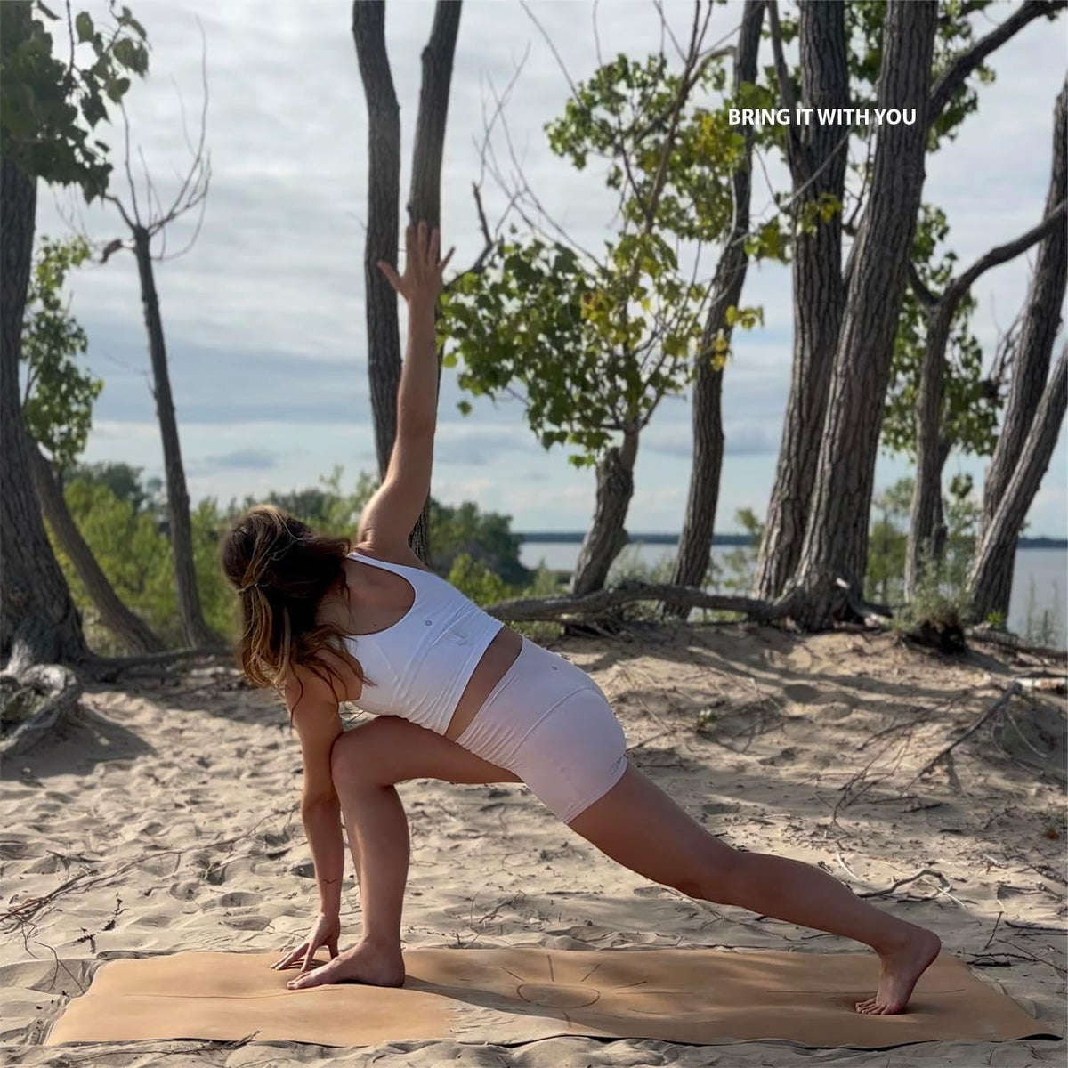 's Organic Cork Yoga Mat with Recycled Natural Rubber, 4mm Thick • The Sun Mat