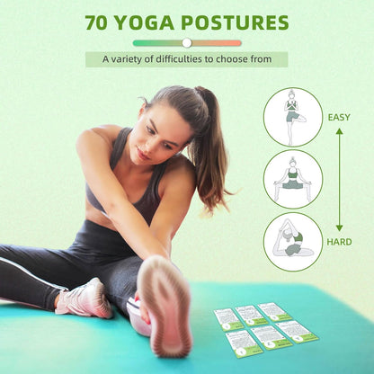 Exercise Cards Yoga-Yoga Workout Cards - Yoga Pose Cards- Yoga Practice Family Guide - Gym Workout Flashcards - Yoga Accessories-PVC Flash Cards