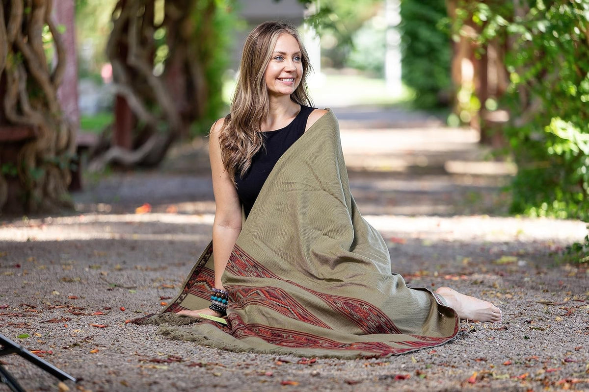 Meditation Shawl or Blanket, Exotic Shawl/Wrap, Oversize Scarf or Stole. Unisex