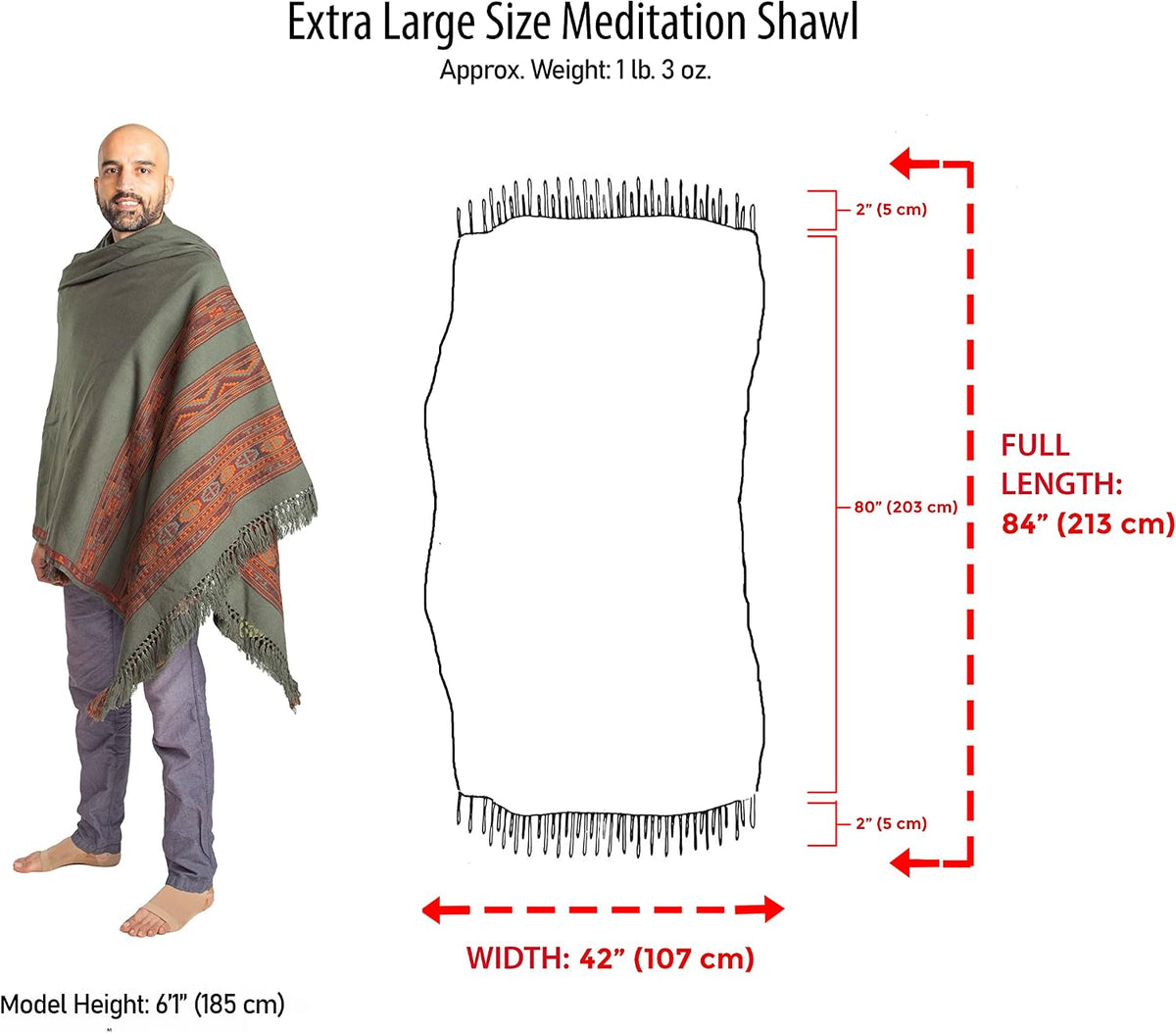 Meditation Shawl or Blanket, Exotic Shawl/Wrap, Oversize Scarf or Stole. Unisex