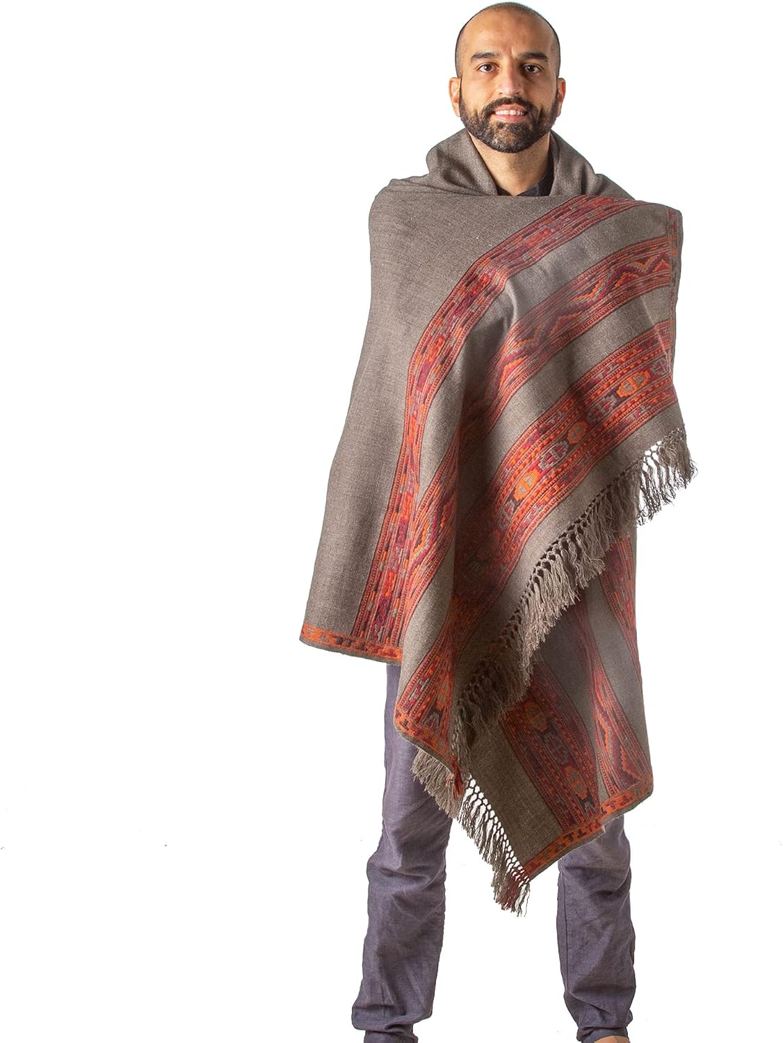 Meditation Shawl or Blanket, Exotic Shawl/Wrap, Oversize Scarf or Stole. Unisex