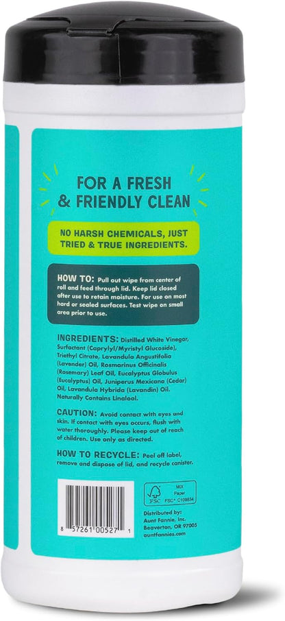 Natural Cleaning Vinegar Wipes, Eucalyptus, 35 Count