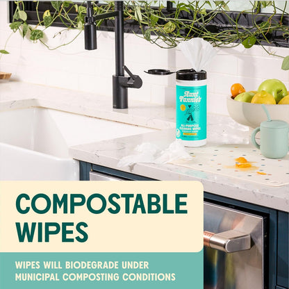 Natural Cleaning Vinegar Wipes, Eucalyptus, 35 Count