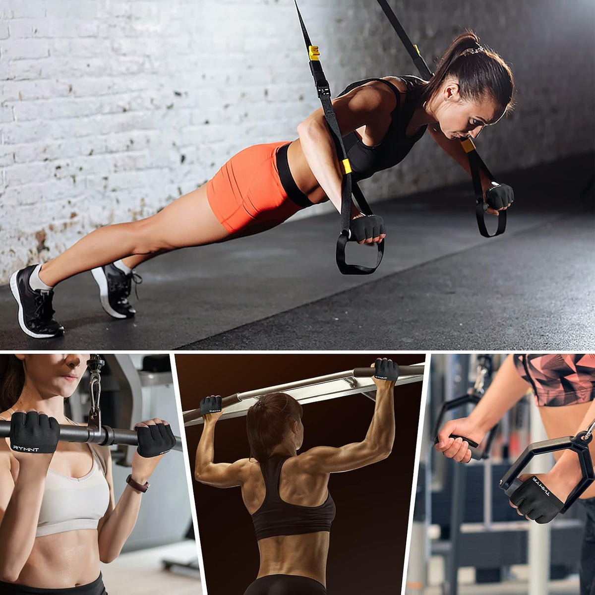 Minimal Workout Gloves for Women Men, Micro Fingerless Gym Gloves Grip Pads