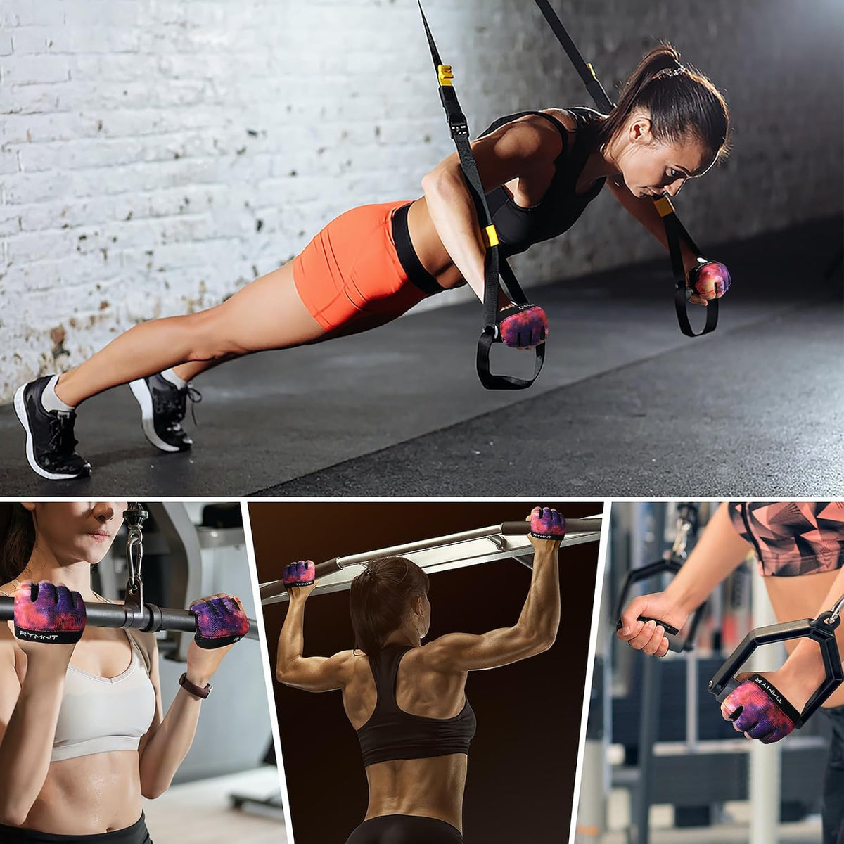 Minimal Workout Gloves for Women Men, Micro Fingerless Gym Gloves Grip Pads