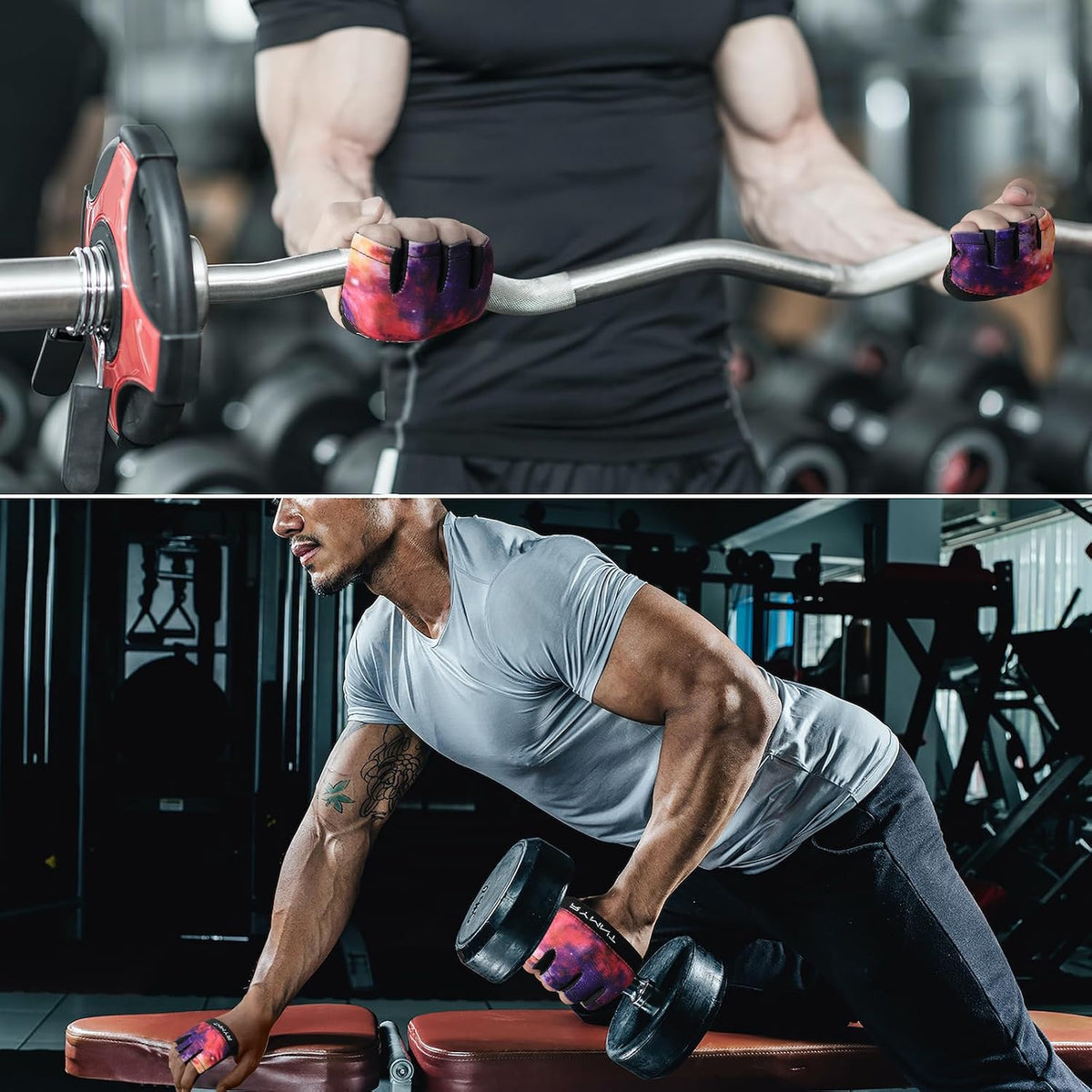 Minimal Workout Gloves for Women Men, Micro Fingerless Gym Gloves Grip Pads