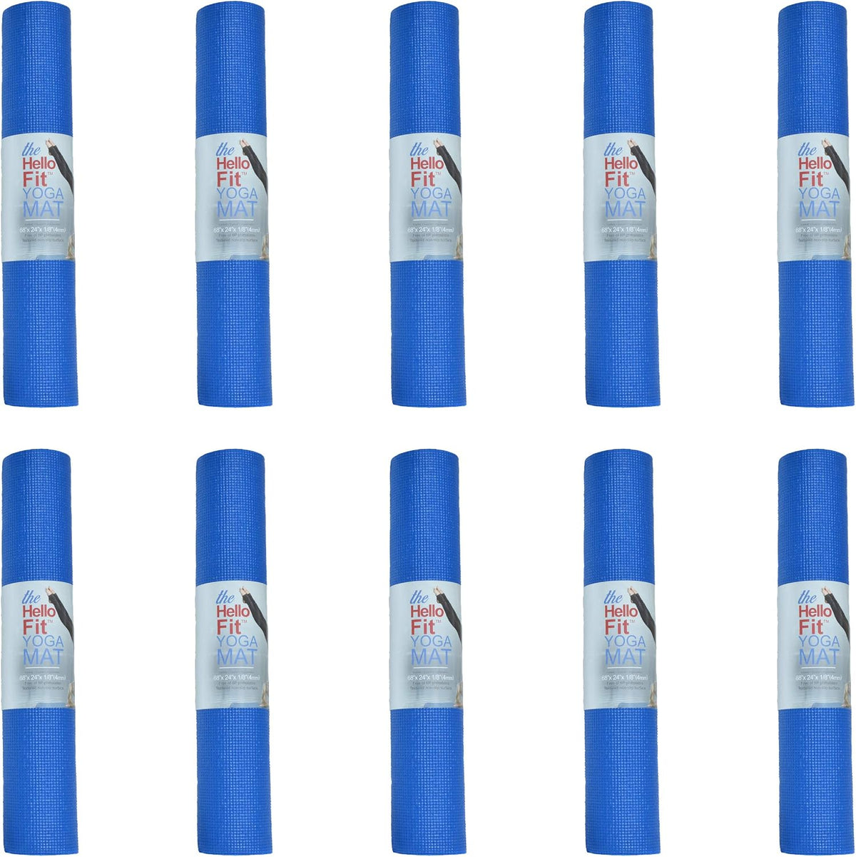 10 Pack Kid-Friendly Yoga Mat, 68"x24"x4mm Thick