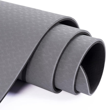 Yoga Mat Extra Thick 1/3'' & 2/5" Non Slip Yoga Mats for Women Eco Friendly TPE Fitness Exercise Mat with Carrying Sling & Storage Bag