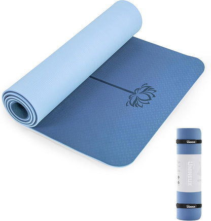 Yoga Mat Extra Thick 1/3'' & 2/5" Non Slip Yoga Mats for Women Eco Friendly TPE Fitness Exercise Mat with Carrying Sling & Storage Bag