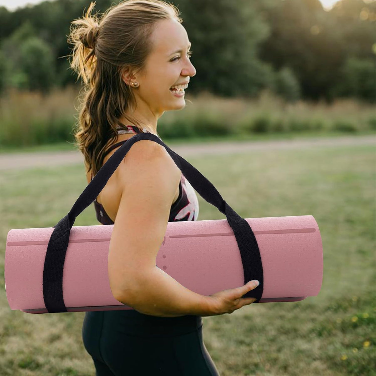 Yoga Mat Extra Thick 1/3'' & 2/5" Non Slip Yoga Mats for Women Eco Friendly TPE Fitness Exercise Mat with Carrying Sling & Storage Bag