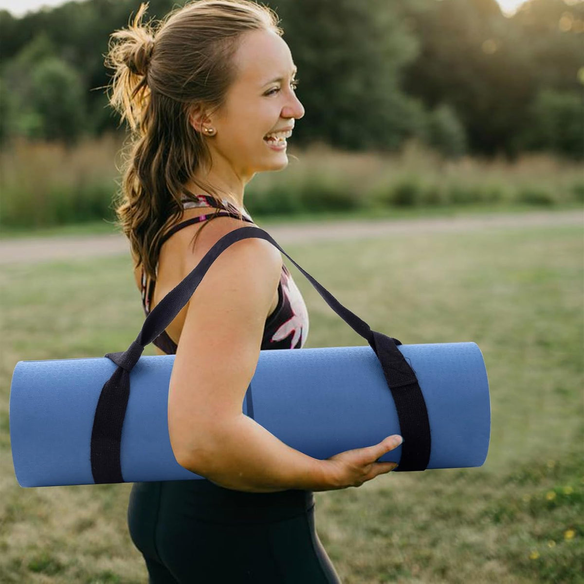 Yoga Mat Extra Thick 1/3'' & 2/5" Non Slip Yoga Mats for Women Eco Friendly TPE Fitness Exercise Mat with Carrying Sling & Storage Bag