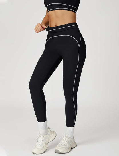 Women 2 Piece Workout U Back Color Block Sports Bra High Waist Tummy Control Active Leggings Yoga Pilates Outfits