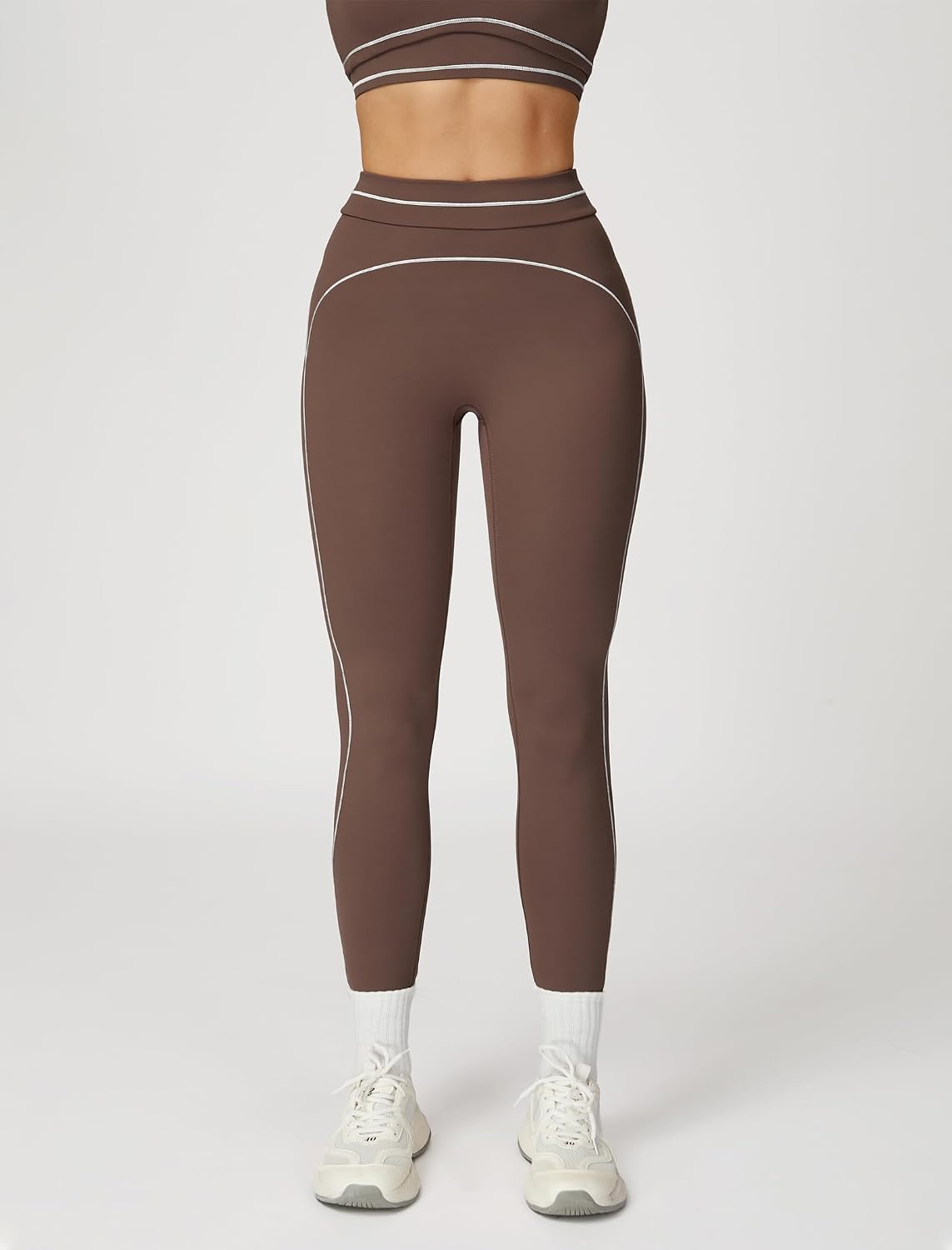 Women 2 Piece Workout U Back Color Block Sports Bra High Waist Tummy Control Active Leggings Yoga Pilates Outfits