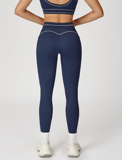 Women 2 Piece Workout U Back Color Block Sports Bra High Waist Tummy Control Active Leggings Yoga Pilates Outfits