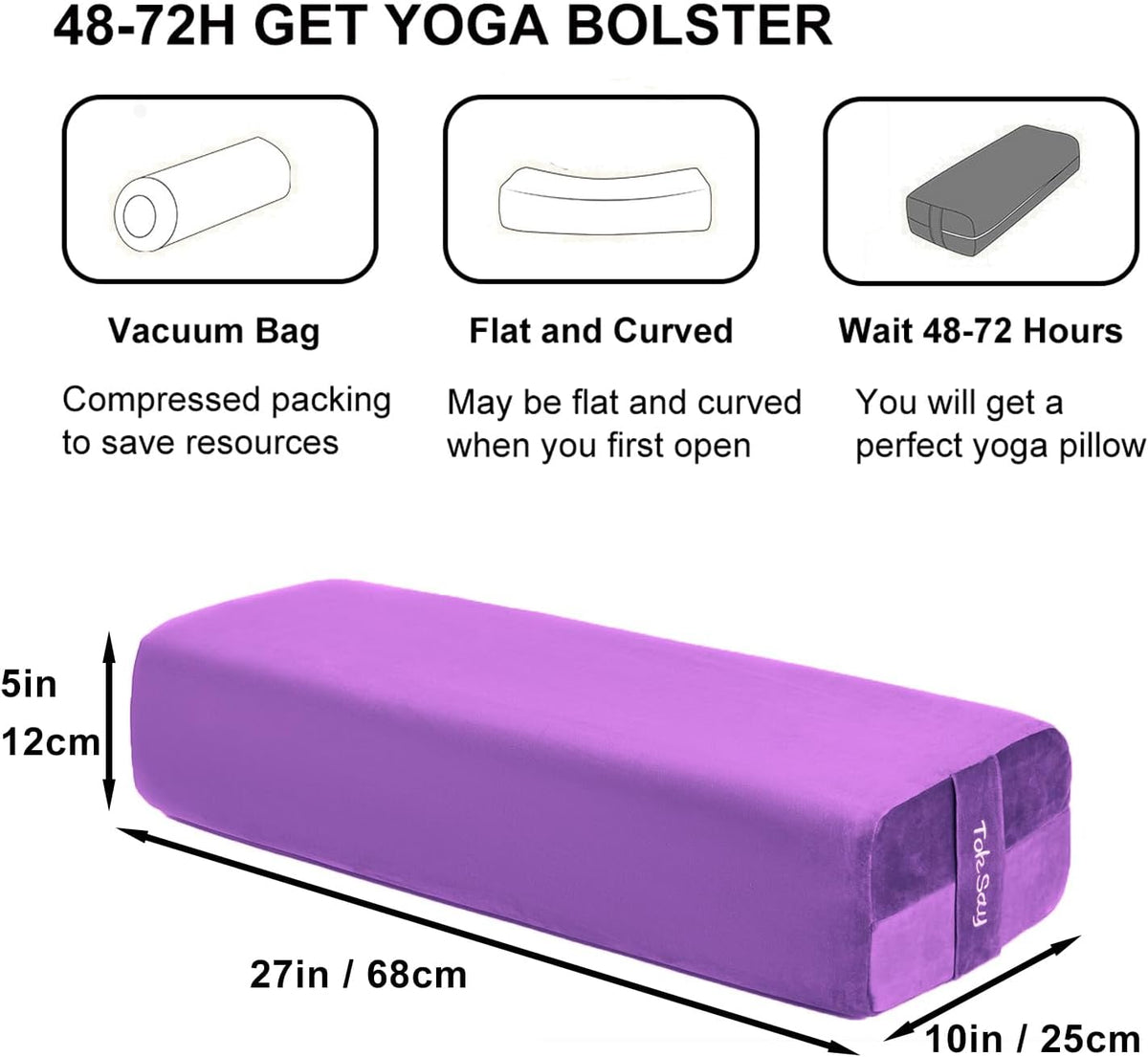 Rectangular Yoga Bolster Pillow for Restorative Yoga