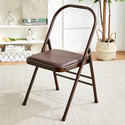 Yoga Auxiliary Chair Relieve Back Pain Chair Portable Folding Yoga Chair with Non-Slip Feet Covers Balance Handstand Flexibility Training Tool