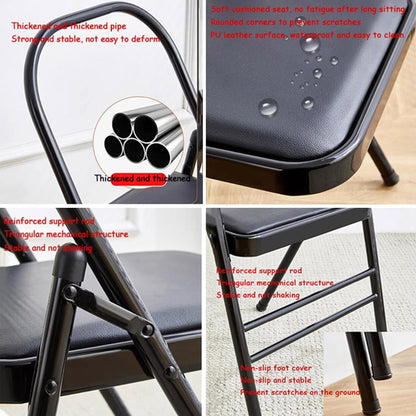 Yoga Auxiliary Chair Relieve Back Pain Chair Portable Folding Yoga Chair with Non-Slip Feet Covers Balance Handstand Flexibility Training Tool