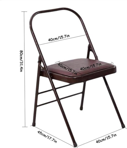 Yoga Auxiliary Chair Relieve Back Pain Chair Portable Folding Yoga Chair with Non-Slip Feet Covers Balance Handstand Flexibility Training Tool