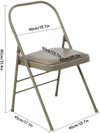 Yoga Auxiliary Chair Relieve Back Pain Chair Portable Folding Yoga Chair with Non-Slip Feet Covers Balance Handstand Flexibility Training Tool