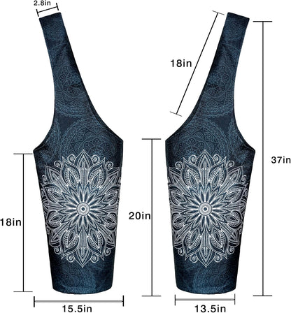 Yoga Mat Bag - Long Tote with Pockets - Holds More Yoga Accessories - Yoga Bag Fit Most Size Mats - Yoga Mat Carrier